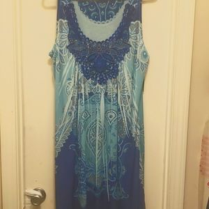 Apt 9 Sublimation Dress in Shades of Blue